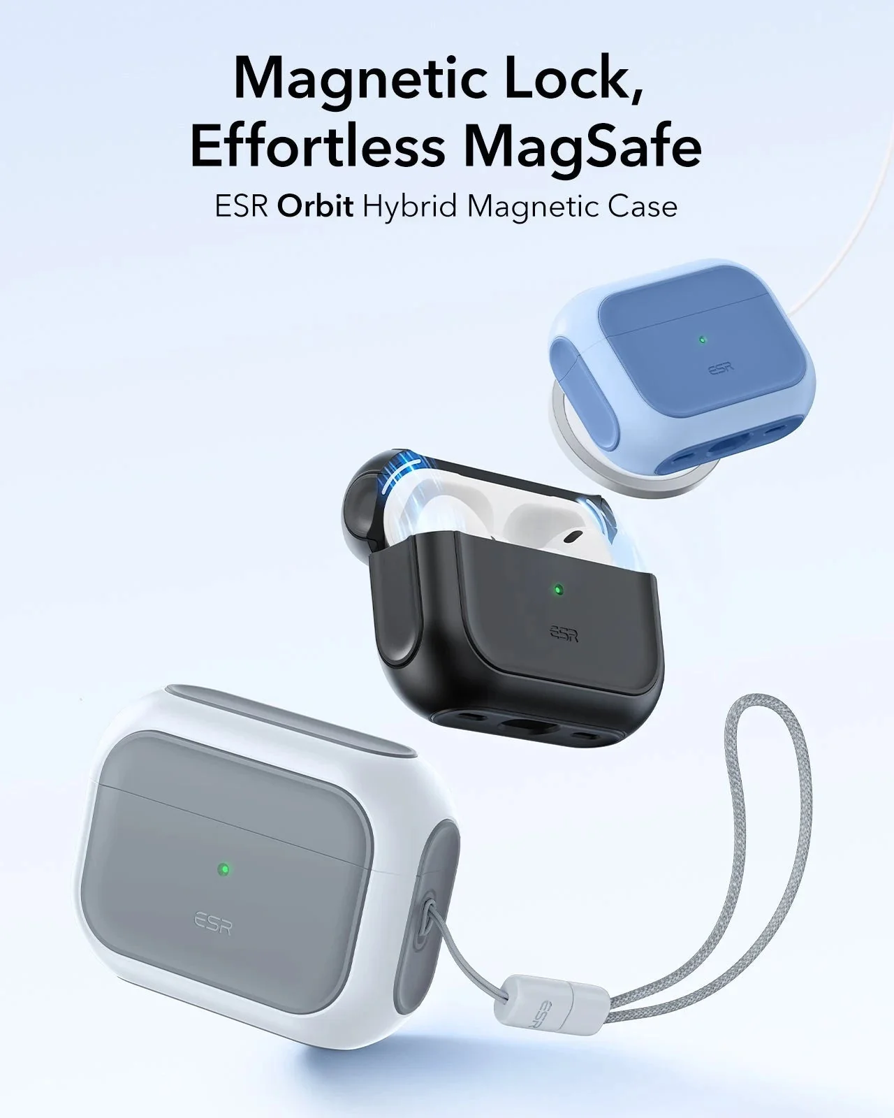 AirPods Pro 3 Orbit Hybrid Magnetic Case - White - Image 3