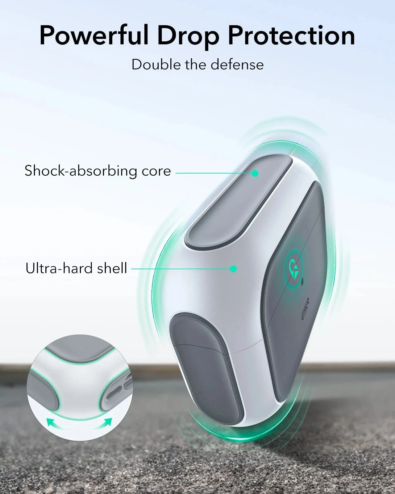 AirPods Pro 3 Orbit Hybrid Magnetic Case - White - Image 7