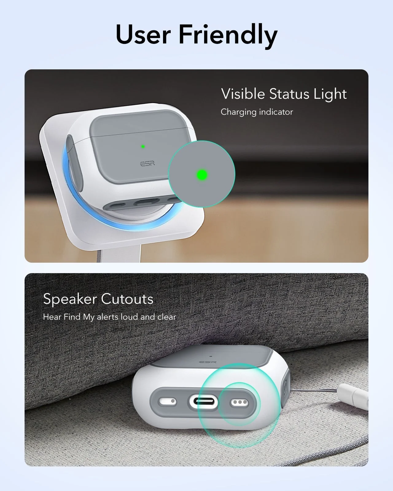 AirPods Pro 3 Orbit Hybrid Magnetic Case - White - Image 9